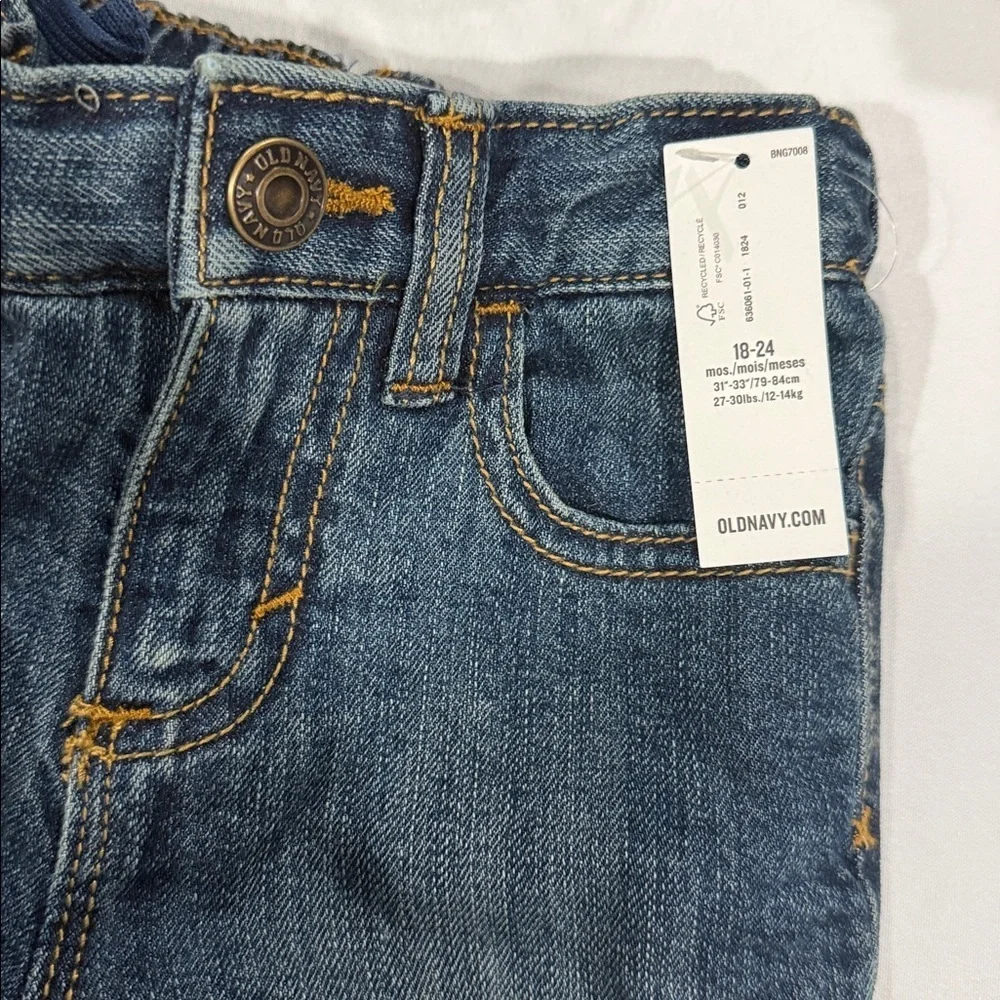 Old Navy Kids Blue Jeans with Red fleece Lining